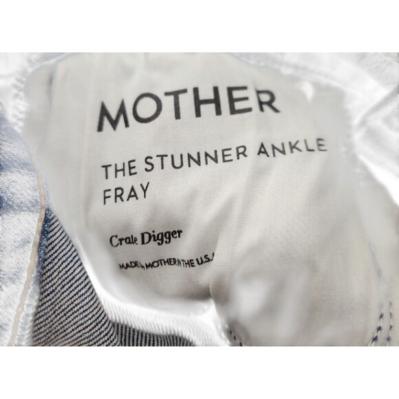 MOTHER Jeans Womens 24 Blue The Stunner Ankle Fray Crate Digger - Picture 9 of 12